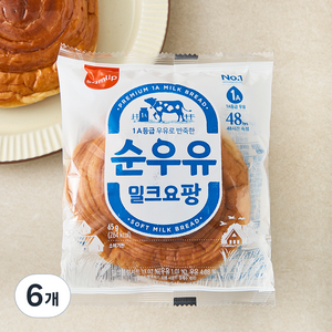 삼립 순우유 밀크요팡, 65g, 6개