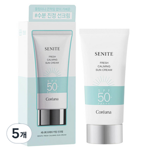 세니떼 프레쉬 카밍 선크림 SPF50+ PA+++, 5개, 70ml