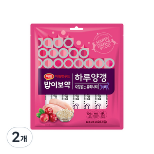 하림펫푸드 밥이보약 캣 하루양갱 간식 걱정없는 유리너리 28p, 닭고기, 224g, 2개