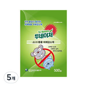 투네이처 소 동물 피해감소제, 500g, 5개