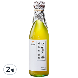 대현상회 저온압착 생참기름, 2개, 350ml