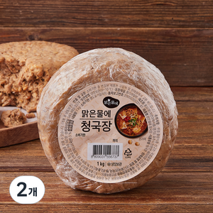 맑은물에 청국장, 1kg, 2개