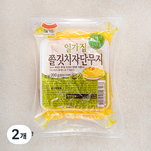 일가집 쫄깃 치자 단무지, 200g, 2개