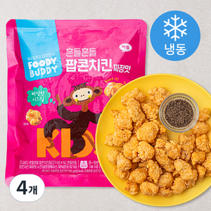 푸디버디 흔들흔들 팝콘치킨 짜장맛 (냉동), 207g, 4개