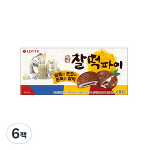 롯데웰푸드 명가 찰떡파이, 210g, 6개