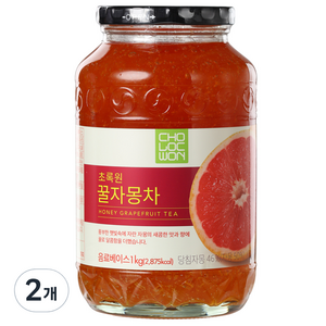 초록원 꿀자몽차, 1kg, 2개