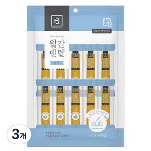 브리더랩 강아지 월간 덴탈껌 피부 30p, 연어, 300ml, 300g, 3개