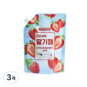 래미푸드 저온농축 딸기잼, 1kg, 3개