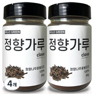 헬로우그린 정향 가루 통, 90g, 4개