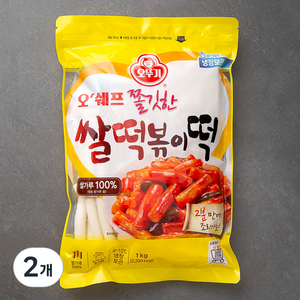 오뚜기 오쉐프 쌀떡볶이떡, 1kg, 2개