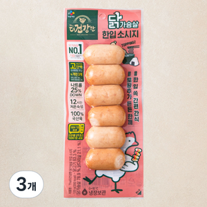 더건강한 닭가슴살 한입 소시지, 120g, 3개