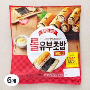 동원 롤유부초밥 새콤한맛, 254g, 6개