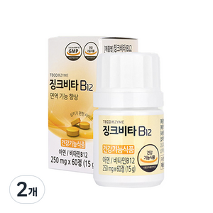 테코자임 징크비타 B12, 60정, 15g, 2개