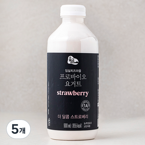 숲골 임실치즈마을 프로바이오 요거트 딸기, 900ml, 5개