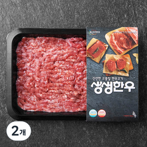 생생한우 1등급 다짐육 (냉장), 300g, 2개