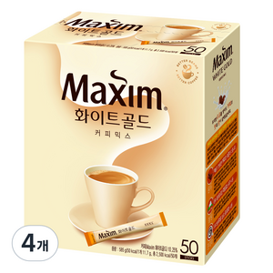 맥심 화이트골드 커피믹스, 11.7g, 50개입, 4개