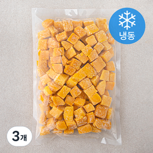 골드 망고 다이스 (냉동), 1kg, 3개