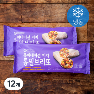 콤비네이션 피자 통밀 브리또 (냉동), 125g, 12개