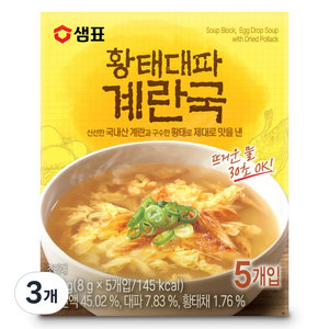 샘표 황태대파 계란국 5p, 40g, 3개