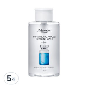 제이엠솔루션 H9 히아루로닉 앰플 클렌징 워터 아쿠아, 500ml, 5개