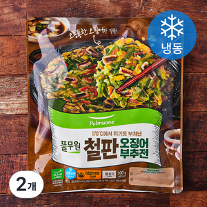 풀무원 철판 오징어부추전 (냉동), 300g, 2개