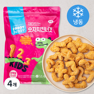 푸디버디 재미있는 숫자 치킨너겟 (냉동), 500g, 4개