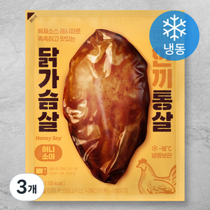 한끼통살 닭가슴살 허니소이 (냉동), 100g, 3개