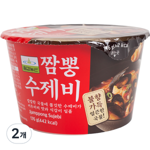 칠갑농산 짬뽕 수제비, 176g, 2개