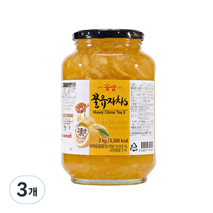 꽃샘 꿀 유자차 S, 2kg, 1개입, 3개