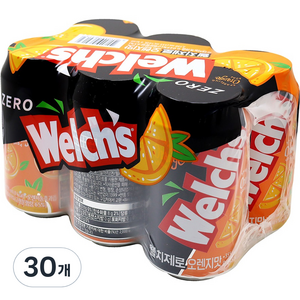 웰치스 제로 오렌지맛, 355ml, 30개