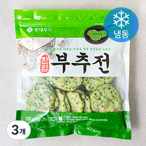 한입 부추전 (냉동), 500g, 3개