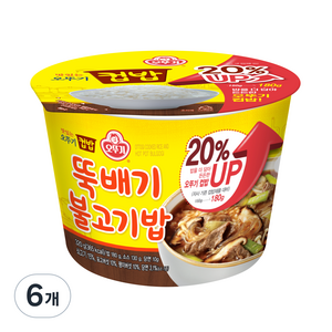 오뚜기 뚝배기 불고기밥 증량, 320g, 6개