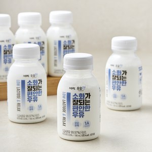 소화가 잘되는 편안한 우유, 190ml, 6개