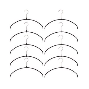 마와 논슬립 옷걸이 이코노믹 라이트 36cm, 블랙, 10개
