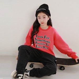 나나주니 여아용 썸띵 맨투맨 + 카고 조거 본딩 청바지 세트