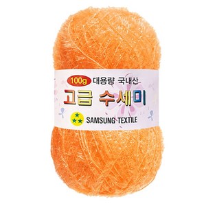 yana 대용량 고급 수세미 100g, 143 감귤색, 1개