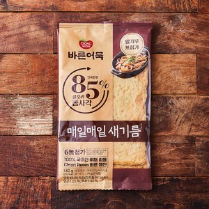 바른어묵 85% 실꼬리돔사각 어묵, 180g, 1개