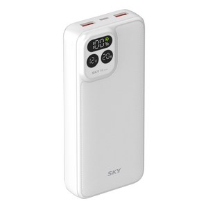 스카이 필 PD20 LCD 디스플레이 고속 충전 보조배터리 20000mAh 22.5W, SKY-PD20, 화이트