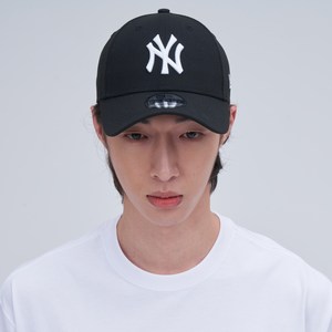 뉴에라 9FORTY 블랙 온 화이트 볼캡 뉴욕 양키스 MLB 모자