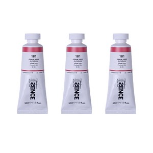 신한에쎈스 아크릴 컬러 물감 Tube B 시리즈 펄 레드 3p, 1색, 50ml