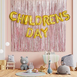 파티해 CHILDRENS DAY 은박풍선 커튼 세트, 골드, 1세트