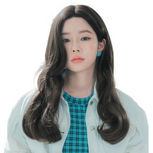 가발나라 긴앞머리 빌드펌 수제통가발, 내츄럴블랙, 1개