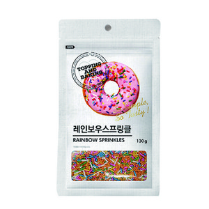 큐원 레인보우 스프링클, 1개, 130g