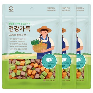 굿데이 강아지 건강가득 간식, 오리고기 + 야채, 300g, 3개