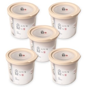 소담 원형 밀폐용기 2호 480ml 베이지, 5개, 단품