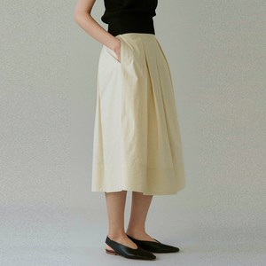 블랭크공삼 cotton pleats skirt