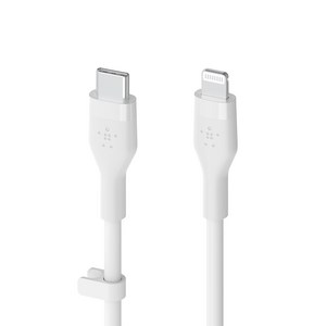 벨킨 플렉스 USB C-라이트닝 아이폰 고속 충전 케이블 CAA009bt1M, 1m, 화이트, 1개