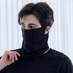 시글락 ZK 쿨 메쉬 스포츠 자외선 차단 마스크, 블랙, 2개