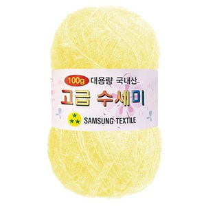 yarna 대용량 고급 수세미 100g, 152 소프트옐로우, 1개