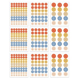 슬로우데코 포인트 꾸미기 스티커 3종 x 3p 세트, 6 단추, 1세트